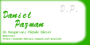 daniel pazman business card