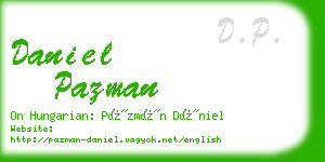 daniel pazman business card